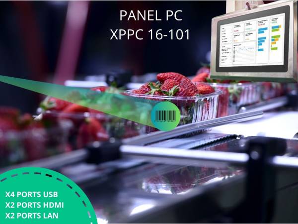 Le XPPC 16-101 est le Panel PC idéal pour collecter des informations sur vos lignes de production alimentaires